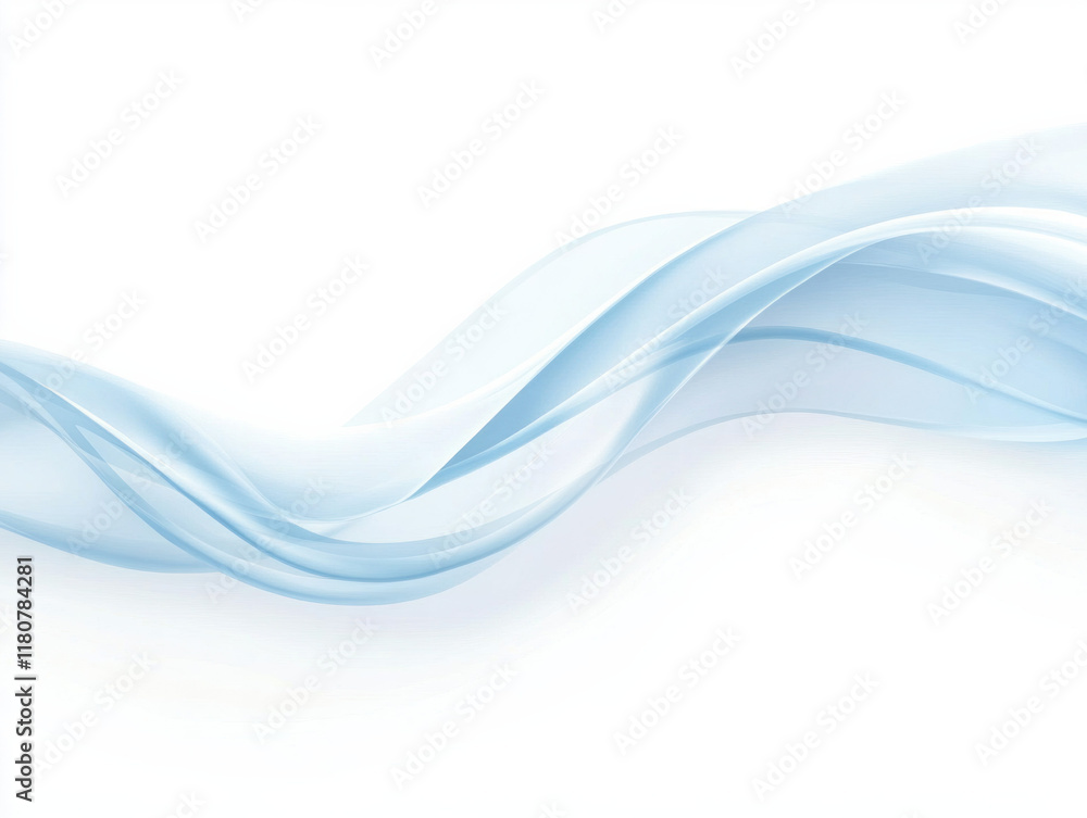 Aufkleber soft blue waves create serene and calming background, perfect for design