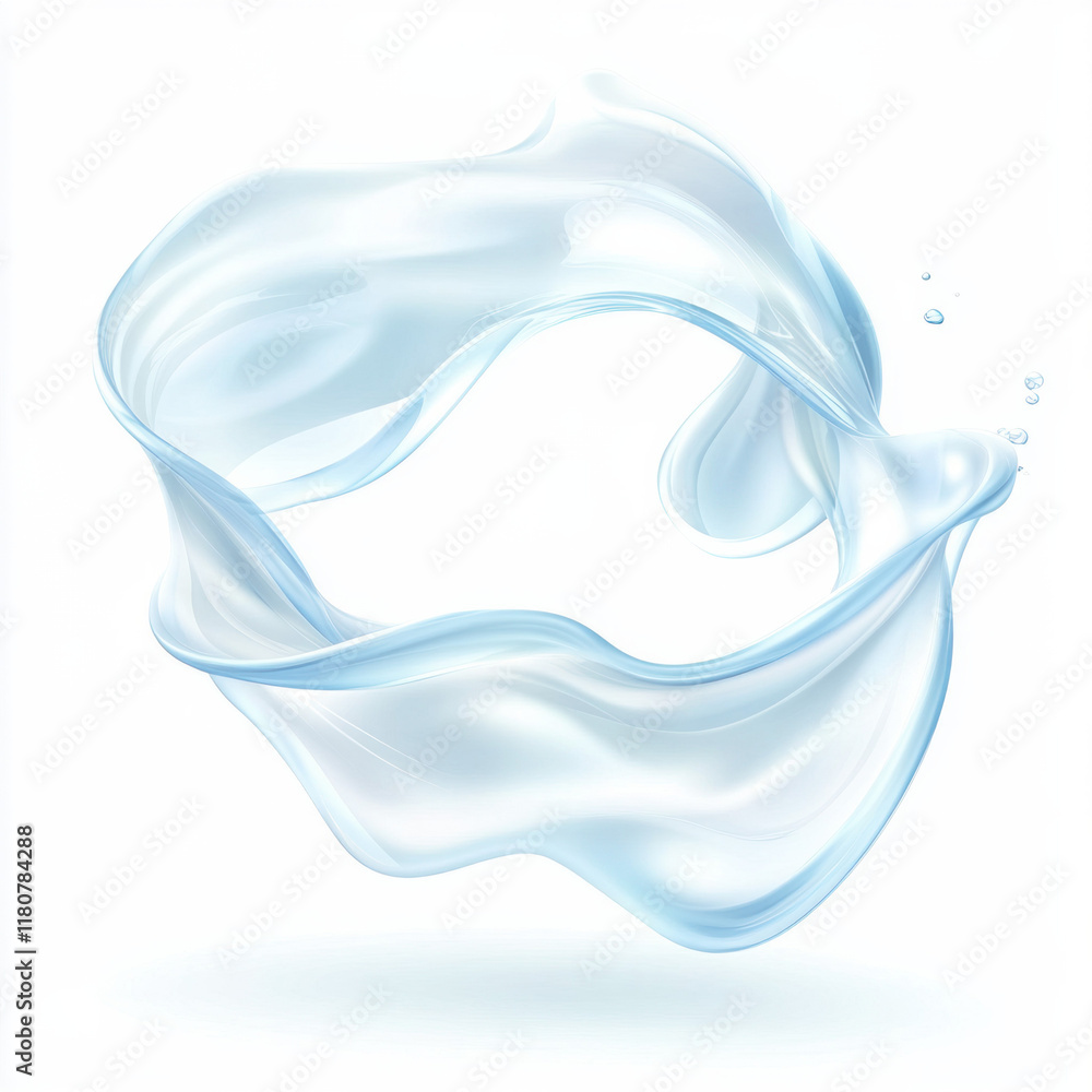 Aufkleber fluid and transparent wave of water, creating sense of motion and purity