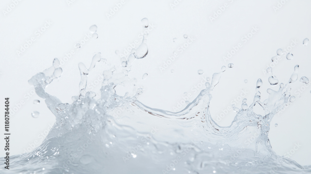 Aufkleber Clear water splash creating dynamic droplets and ripples in motion