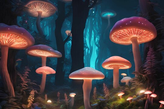 mushrooms in the forest