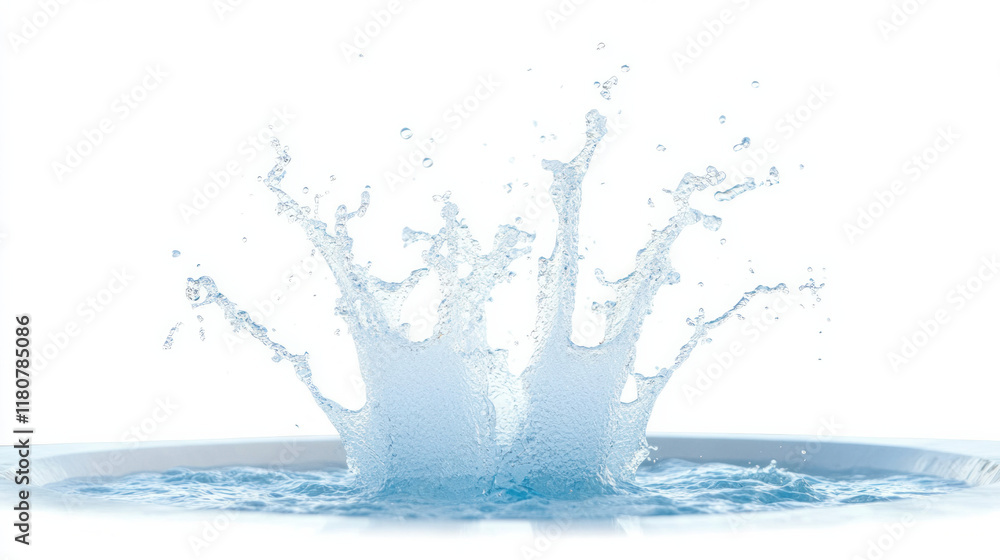 Aufkleber Water splash creates dynamic movement and energy in serene setting