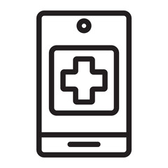 Medical App line icon