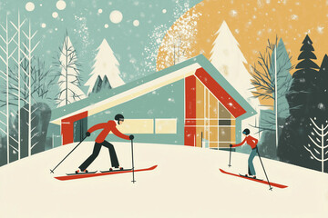 Midcentury Ski Resort