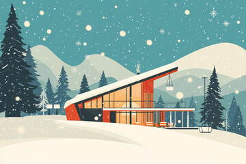 Midcentury Ski Resort