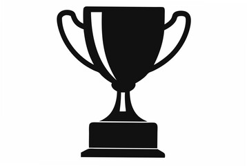 trophy silhouette vector illustration