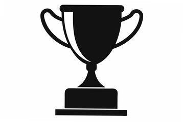 trophy silhouette vector illustration