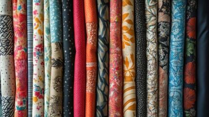 Vibrant Rolled Fabrics: A Tapestry of Textures and Colors