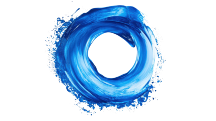 Abstract paint circle transparent background