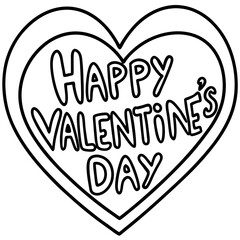 happy valentine's day vector art
