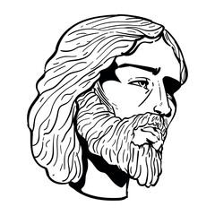 jesus christ head sketch