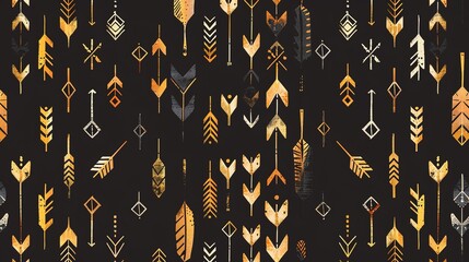 tribal arrow seamless pattern wallpaper