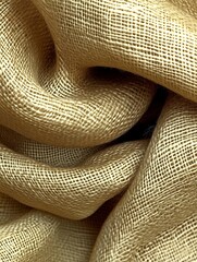 Beige linen fabric texture.