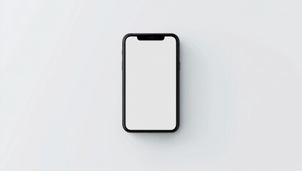 Blank Smartphone Screen Mockup on White Background