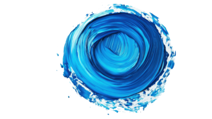 Abstract paint circle transparent background