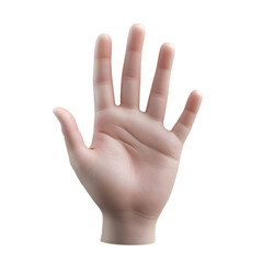 Fototapeta premium Transparent 3D Hand Rendering on Clean White Background