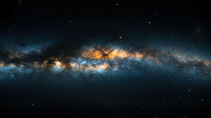 Stunning panoramic view of the Milky Way galaxy with a sea of stars on a clear night sky