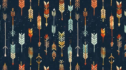 tribal arrow seamless pattern wallpaper