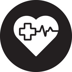 Medical Heart  glyph icon