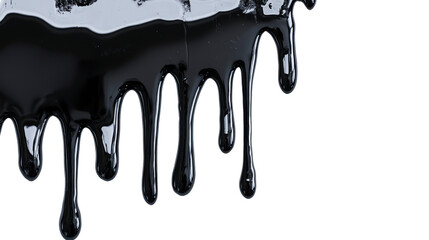 Paint dripping from the top transparent background