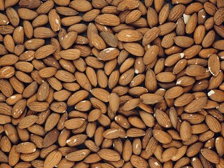 볶은 유기농 아몬드, 음식, 너트 