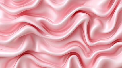 Fototapeta premium Smooth pink satin fabric with elegant folds