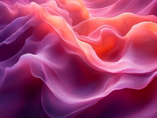 Obraz premium Abstract pink and orange flowing waves. (2)