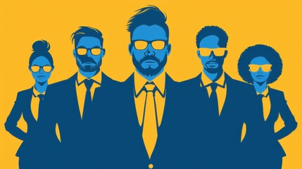 Naklejka premium Confident Leader: A poised leader, their decisive actions and clear communication inspire confidence, motivating others to achieve collective success and growth. 