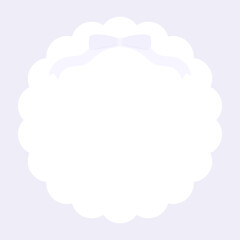 くすみカラーなシンプルガーリーリボンフレーム⭐︎