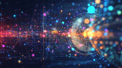 A glowing tapestry of graffiti textures and abstract shapes creating a visual storm of creativity