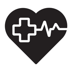 Medical Heart  glyph icon