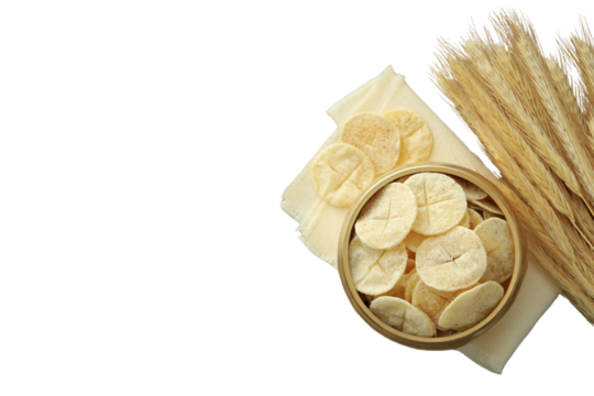 PNG, Eucharist, ritual paraphernalia, isolated on white background.
