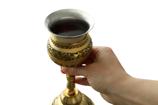 PNG, Eucharist, communion cup, isolated on white background. - Powered by Adobe