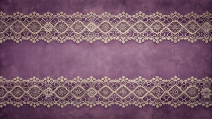 Obraz premium Elegant Purple Background with Ornate Lace Border Design