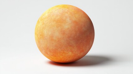 Fototapeta premium Textured 3D basketball with subtle shadows and bright orange color, isolated on a plain white surface.