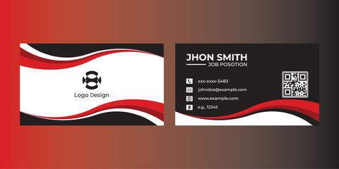 Business card design template. Visiting card for company free download.