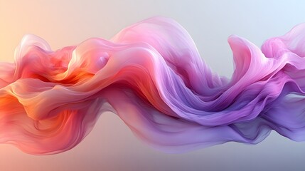 Obraz premium Dynamic design with flowing pink and purple waves, adding depth and a modern aesthetic