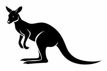 kangaroo  silhouette vector