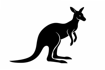 kangaroo  silhouette vector