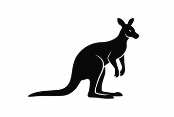kangaroo  silhouette vector