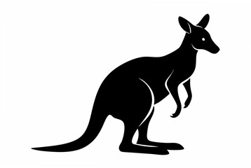 kangaroo  silhouette vector