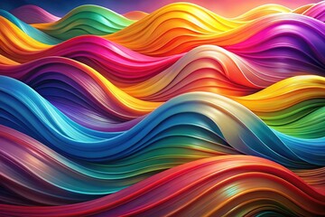 Obraz premium Abstract Colorful Wave Backgrounds - AI Art