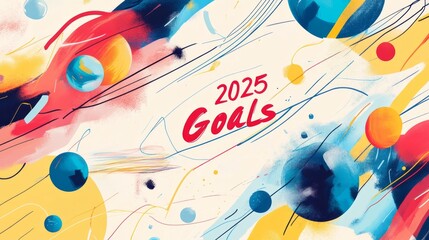 Elegant 2025 Goal Setting on a Wooden Desk with Soft Lighting and Cozy Atmosphere