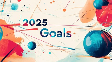 Elegant 2025 Goal Setting on a Wooden Desk with Soft Lighting and Cozy Atmosphere
