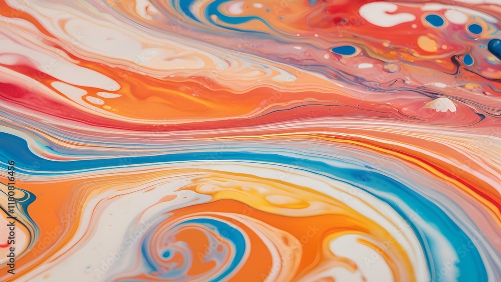 Poster a dynamic and colorful textured backdrop created through fluid art marbling techniques