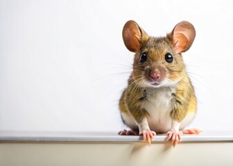 Cute Rodent with Whiteboard, Creative Study Space