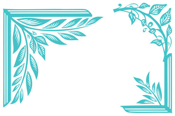 minimalist floral borders and frames for modern branding and invitations