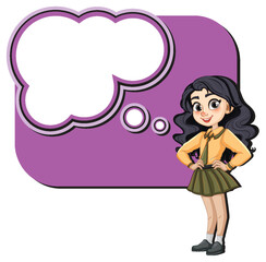 Girl with Thought Bubble