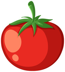 Vibrant Red Tomato Illustration