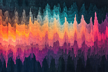 Fototapeta premium Colorful sound wave. Voice, audio energy concept, background 