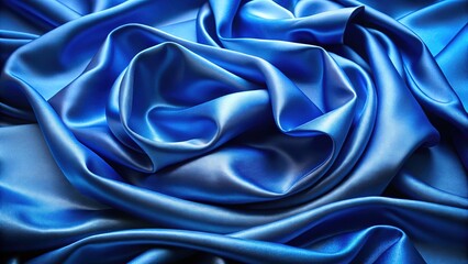 Fototapeta premium Luxurious Blue Satin Wallpaper Background - Rich Texture, Deep Color, Sophisticated Design